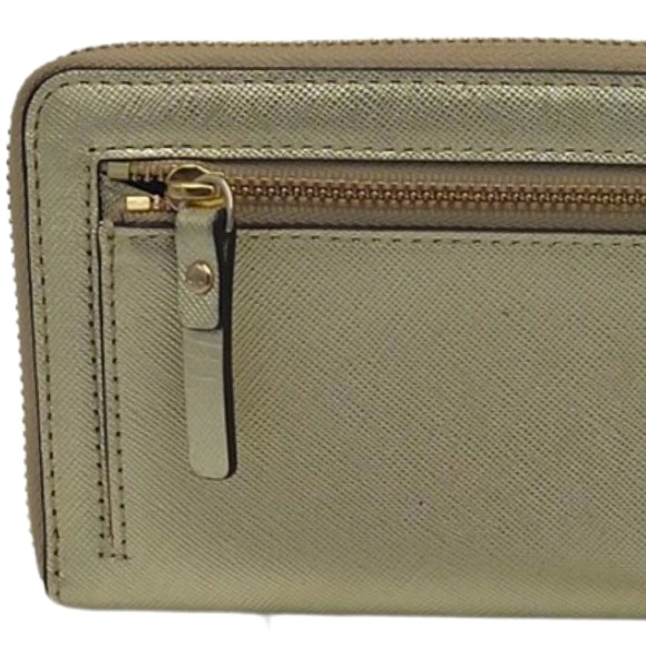 NWOT Kate Spade gold metallic leather wallet/wristlet. Perfect clutch or wallet! - Picture 9 of 11